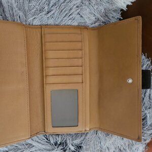 2 Tone Vintage Coach Soho Checkbook Leather Wallet